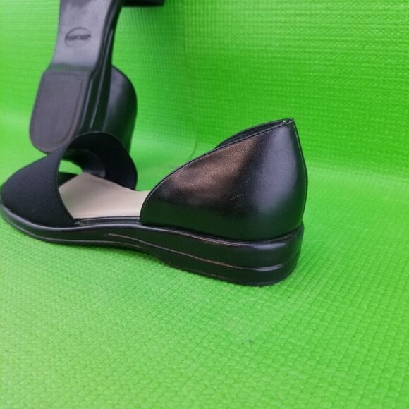 ✅Cabin Creek Black Slide Women's Size 7M Sandals W/Back Heel Front Strap 024-670 - Picture 15 of 16
